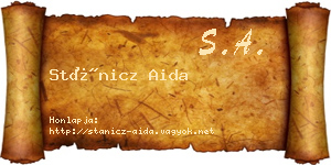 Stánicz Aida névjegykártya